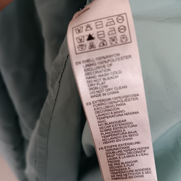 Embroidered Seafoam Green Dress - Picture 2 of 5